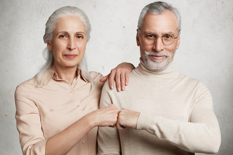 Ett äldre kärleksfullt par